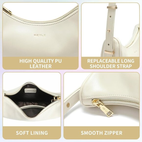 Small Shoulder Bag for Women Vegan Leather Crossbody Bags Adjust Handbags Purses - Picture 6 of 6